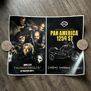 Marvel Thunderbolts Harley Davidson Movie Promo Poster Print